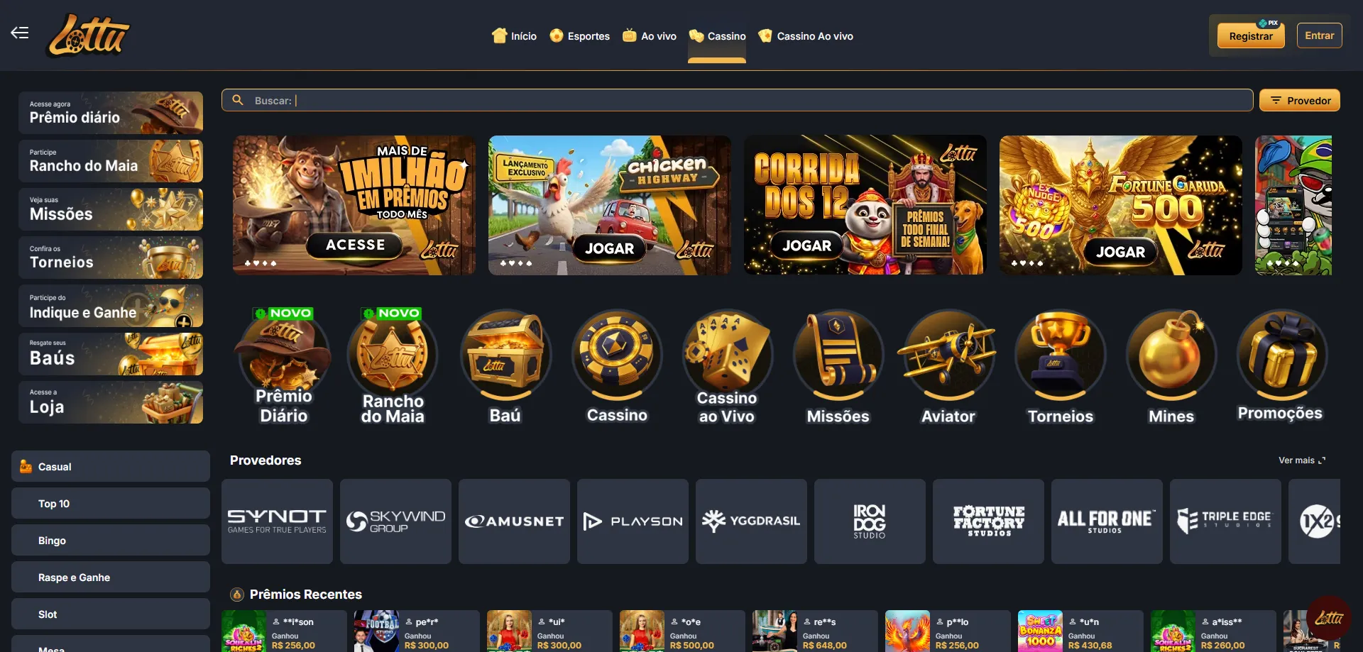 Catálogo de slots e jogos do Lotus Bet Casino para jogadores do Brasil