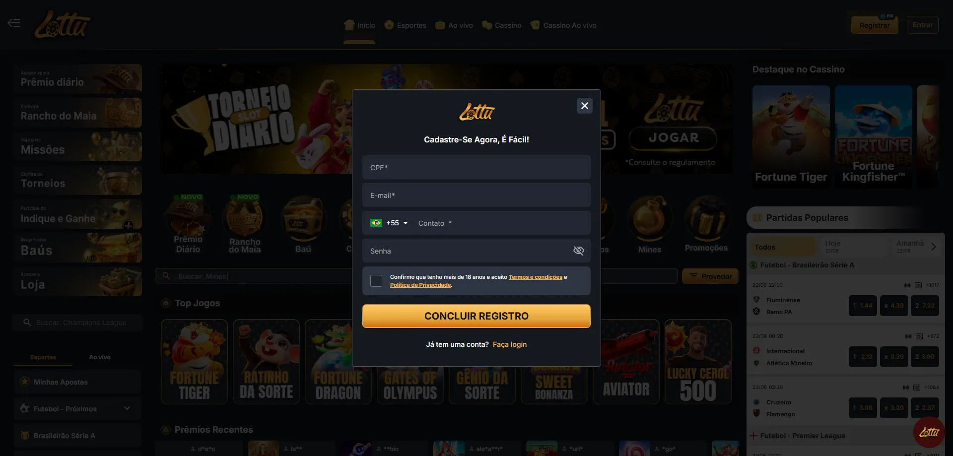 Como criar conta no Lotus Bet Casino — passo a passo simples